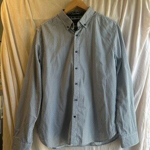Cactus Black and White Geometric Button Down Shirt